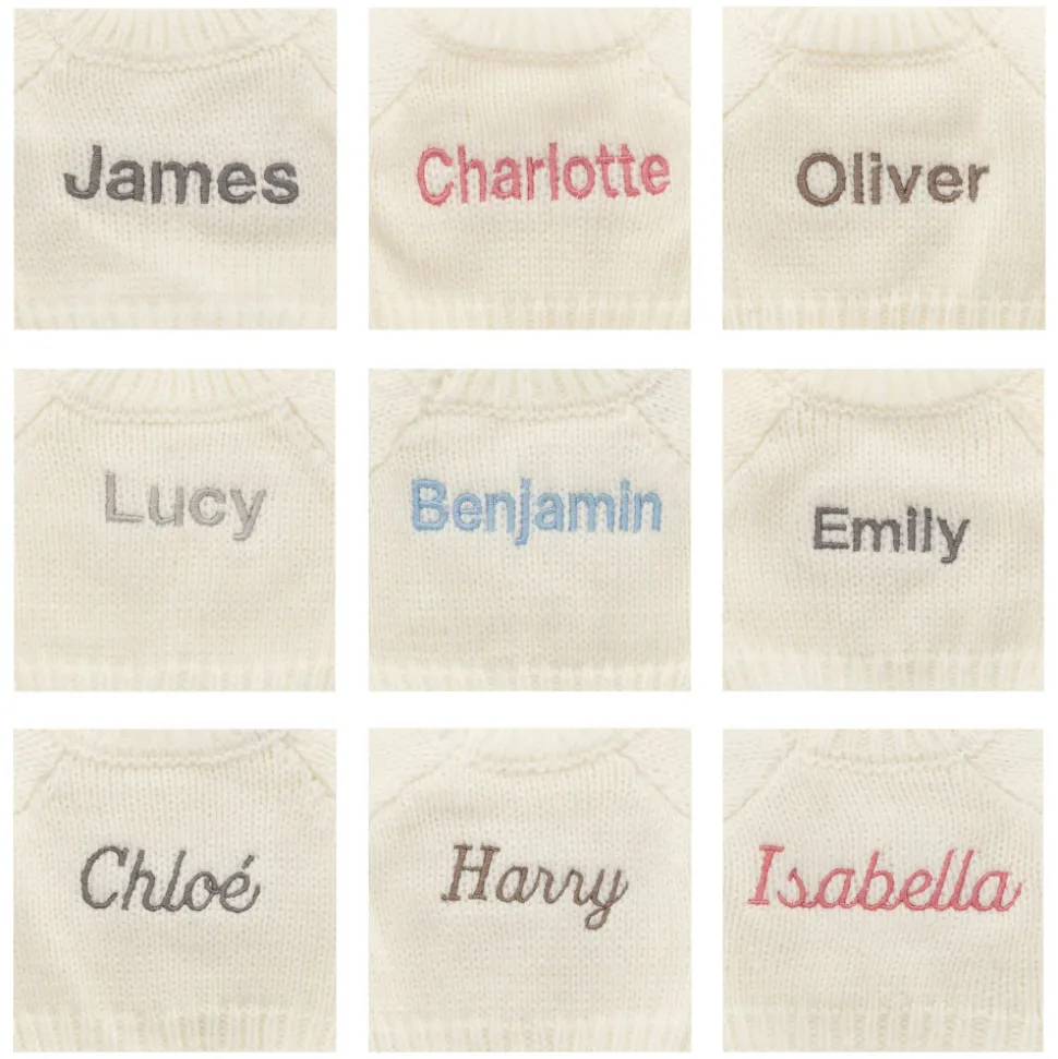 Bashful Cream Bunny with Personalised Cream Jumper